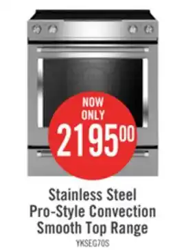 The Brick KitchenAid 6.4 Cu. Ft. Electric Range with AquaLift and Self-Clean - Stainless Steel - YKSEG700ESS offer