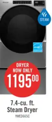 The Brick Whirlpool 7.4 Cu. Ft. Electric Dryer with Steam - Chrome Shadow - Stackable - YWED6605MC offer