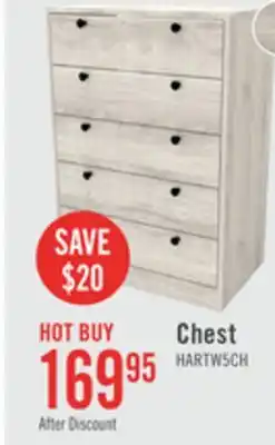 The Brick Hart Bedroom Chest of Drawers, 5-Drawer, 24.6W x 36.2H, Made in Canada - White offer