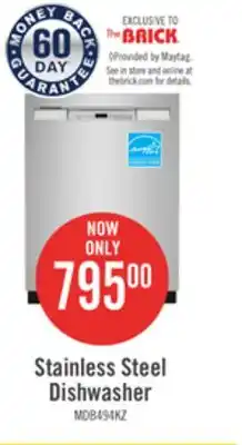 The Brick Maytag 24 50 dBA Built-In Front-Control Dishwasher - Fingerprint Resistant Stainless Steel - MDB4949SKZ offer