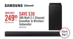 The Brick Samsung 2.1 Soundbar with Subwoofer and Wireless Subwoofer offer