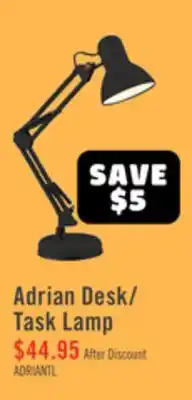The Brick Adrian 24 Black Desk/Task Lamp offer