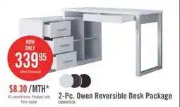 The Brick Owen 55 Reversible Corner Desk with 4-Drawers & Cubbies - White offer