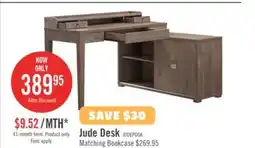 The Brick Jude 55 Reversible Desk with 3-Drawers & Cabinet- Hazelnut offer
