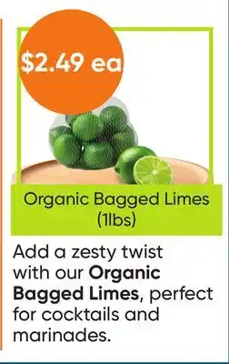 Healthy Planet Organic Bagged Limes offer