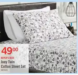 The Brick Joey 3-Piece Twin Cotton Sheet Set offer