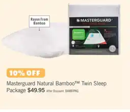 The Brick Masterguard Natural Bamboo Twin Mattress Protector with 1 Standard Pillow offer