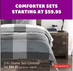 The Brick Charlie 3-Piece Twin Comforter Set offer