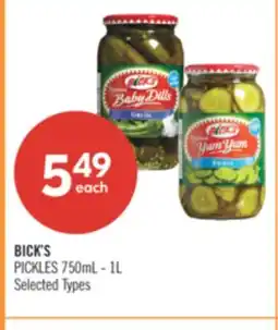 Shoppers Drug Mart BICK'S PICKLES offer