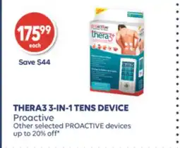 Shoppers Drug Mart THERA3 3-IN-1 TENS DEVICE Proactive Other selected PROACTIVE devices offer