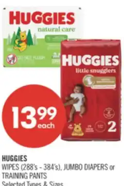 Shoppers Drug Mart HUGGIES WIPES (288's - 384's), JUMBO DIAPERS or TRAINING PANTS offer