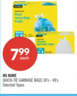 Shoppers Drug Mart NO NAME QUICK-TIE GARBAGE BAGS offer