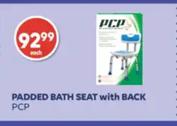 Wellwise by Shoppers PCP PADDED BATH SEAT with BACK offer
