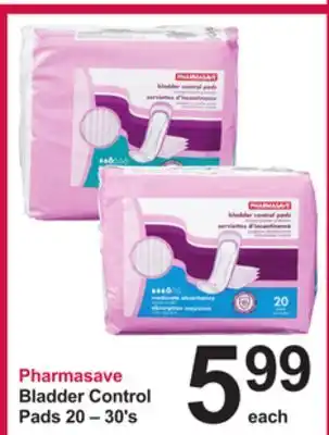 Pharmasave Pharmasave Bladder Control Pads offer