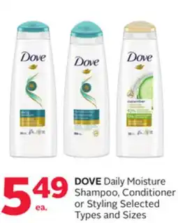 Rexall DOVE Daily Moisture Shampoo, Conditioner or Styling offer