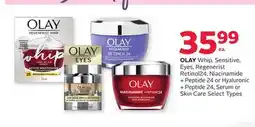 Rexall OLAY Whip, Sensitive, Eyes, Regenerist Retinol24, Niacinamide + Peptide 24 or Hyaluronic + Peptide 24, Serum or Skin Care offer