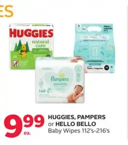 Rexall HUGGIES, PAMPERS or HELLO BELLO Baby Wipes offer