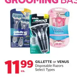 Rexall GILLETTE or VENUS Disposable Razors offer