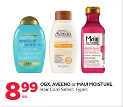 Rexall OGX, AVEENO or MAUI MOISTURE Hair Care offer