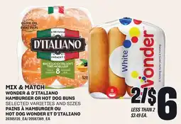 Independent City Market PAINS À HAMBURGER OU PAINS À HAMBURGER OU HOT DOG WONDER ET D'ITALIANO offer