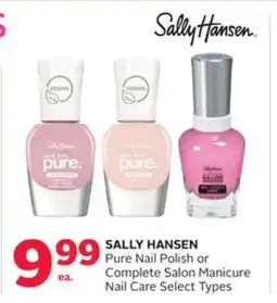 Rexall SALLY HANSEN Pure Nail Polish or Complete Salon Manicure Nail Care offer