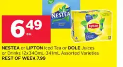 Rexall NESTEA or LIPTON Iced Tea or DOLE Juices or Drinks offer