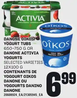 Independent City Market CONTENANTS DE YOGOURT, 650-750 G OIKOS DANONE OU YOGOURTS DANINO DANONE, 12X100 G offer