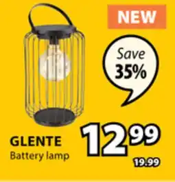 JYSK GLENTE Battery lamp offer