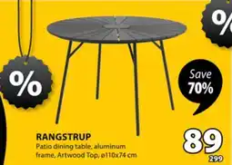JYSK RANGSTRUP Patio dining table offer