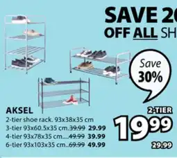 JYSK Aksel 2-tier shoe rack offer
