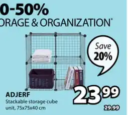 JYSK ADJERF Stackable Storage cube unit offer