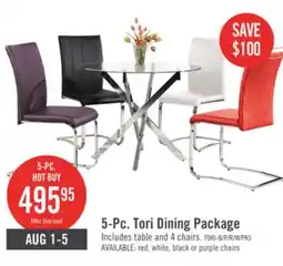 The Brick Tori Dining Chair with Vegan-Leather Fabric, Metal - Black offer
