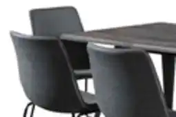 The Brick Amos 7pc Dining Set with Table & 6 Chairs, Metal, 60W - Brown offer