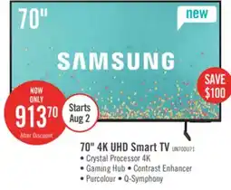 The Brick Samsung 70 DU7100 Crystal UHD 4K Tizen Smart TV offer