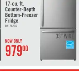 The Brick Hisense 31.1 17 Cu. Ft. Bottom-Mount Refrigerator - Titanium - RB17A2CSE offer