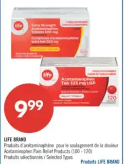 Pharmaprix LIFE BRAND Acetaminophen Pain Relief Products offer