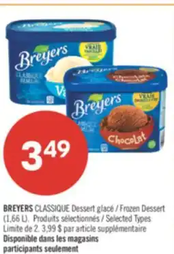 Pharmaprix BREYERS Frozen Dessert offer