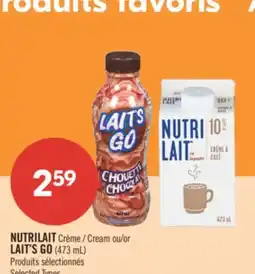 Pharmaprix NUTRILAIT Cream or LAIT'S GO (473 mL) offer