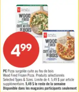 Pharmaprix PC Wood Fried Frozen Pizza offer
