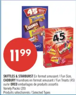 Pharmaprix SKITTLES & STARBURST Fun Size, CADBURY Fun Treats offer