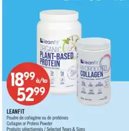 Pharmaprix LEANFIT Collagen or Protein Powder offer