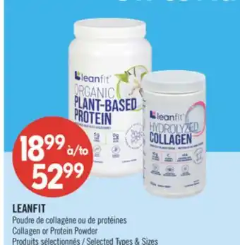 Pharmaprix LEANFIT Collagen or Protein Powder offer