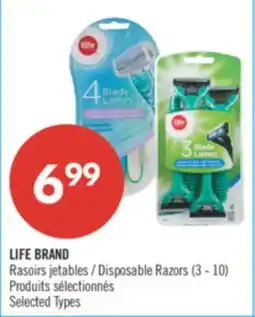 Pharmaprix LIFE BRAND Disposable Razors (3 - 10) offer