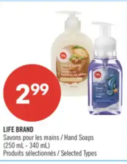 Pharmaprix LIFE BRAND Hand Soaps offer