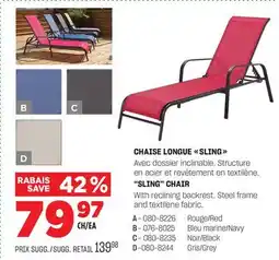 BMR CHAISE LONGUE SLING offer