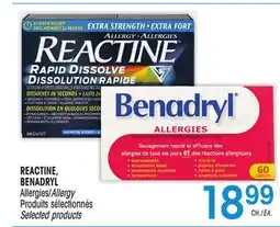 Uniprix REACTINE, BENADRYL Allergies/Allergy offer