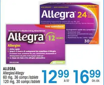 Uniprix ALLEGRA Allergies/Allergy 60 mg, 120 mg offer