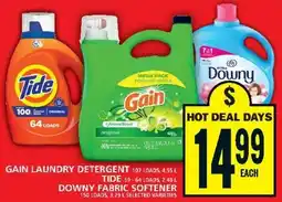 Food Basics GAIN LAUNDRY DETERGENT TIDE DOWNY FABRIC SOFTENER offer