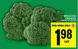 Food Basics BROCCOLI CROWNS offer