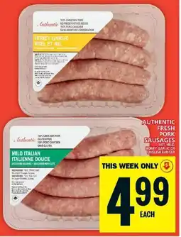 Food Basics AUTHENTIC FRESH PORK SAUSAGES offer